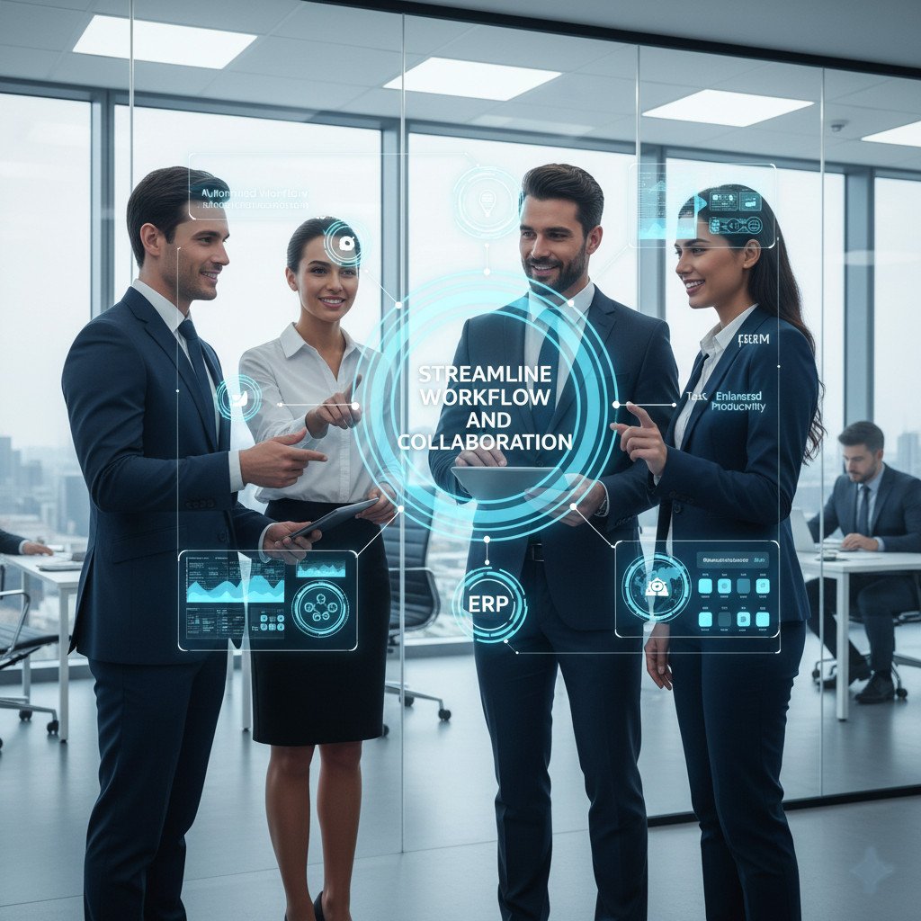 Clean visualization of streamlined workflow processes and team collaboration
