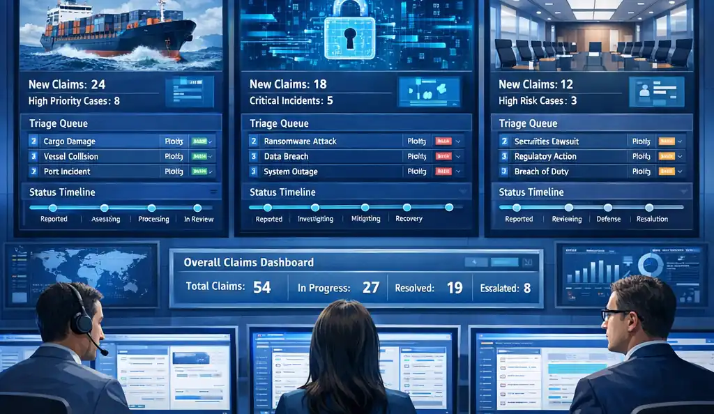 AIDriven Insurance Claims Command Center with Blue UI-1